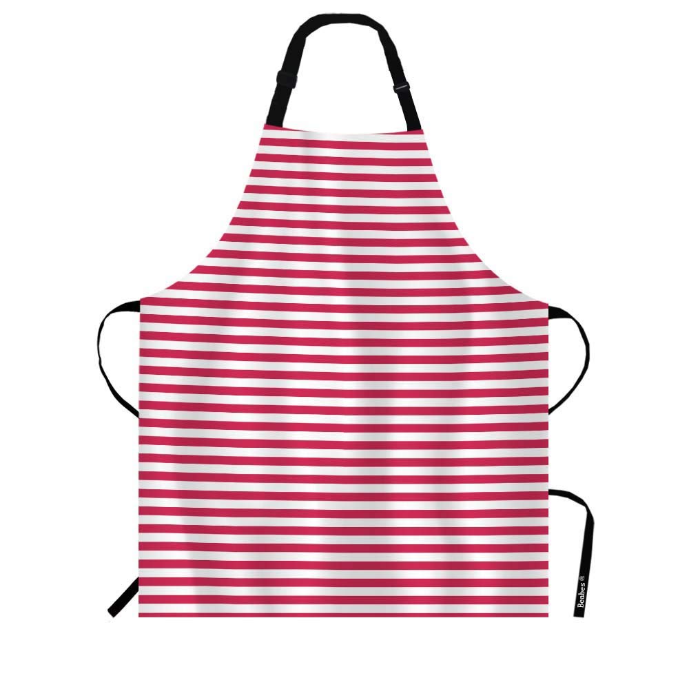Beabes Black Cat Head Kitchen Apron - Adjustable Bib Apron for Chefs, Restaurants, Home Cooking & Cleaning - Perfect for Baking, Grilling & Serving