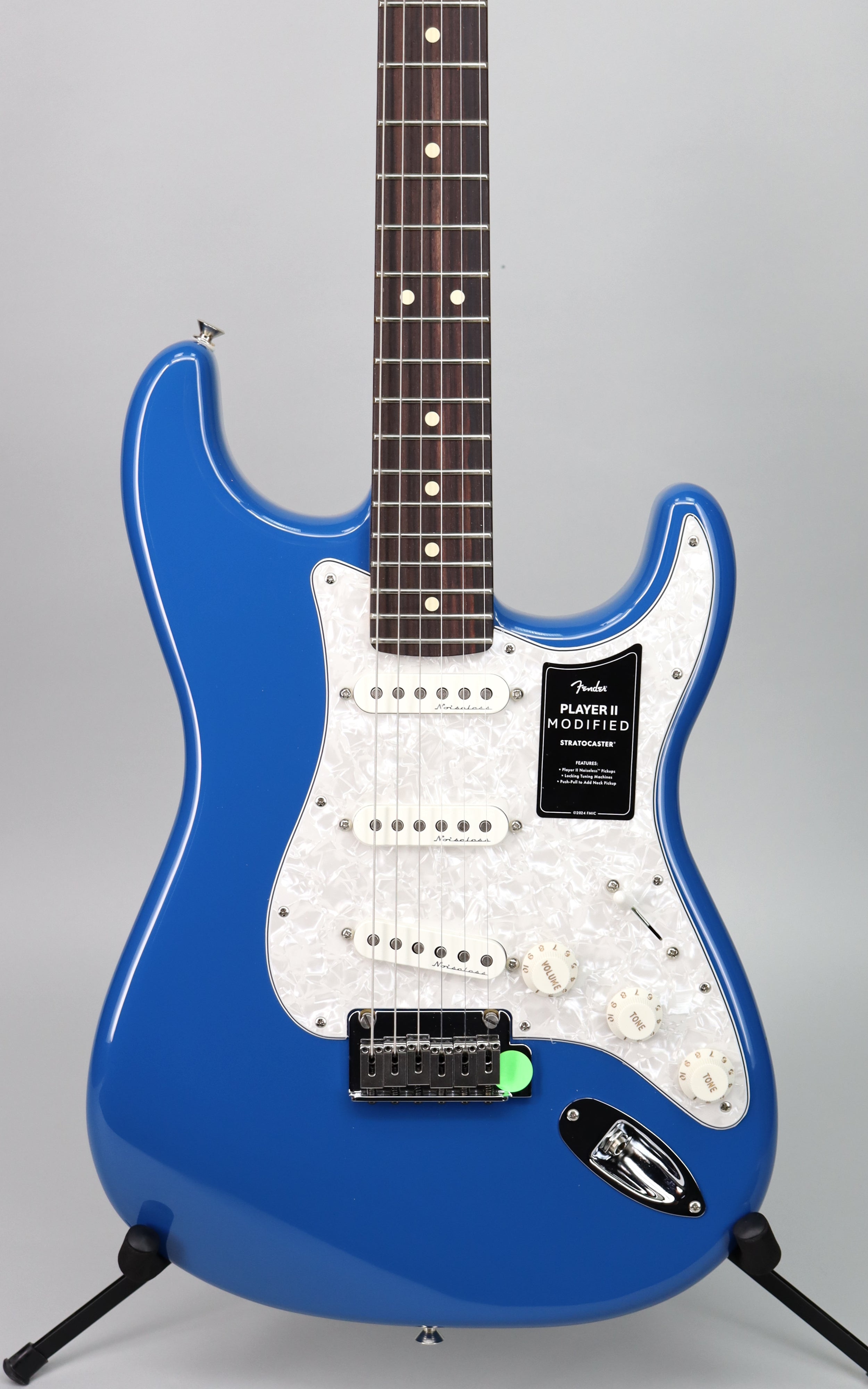 Fender Player II Modified Stratocaster Electric Guitar with Rosewood Fingerboard in Electric Blue + Fender Mustang LT25 Guitar Amp Bundle – Perfect for Home Practice, Studio Recording & Live Performances
