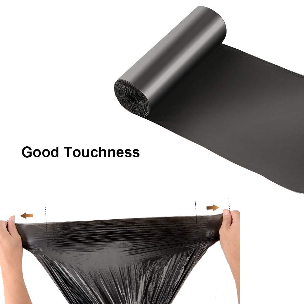 4-6 Gallon Biodegradable & Compostable Trash Bags - Eco-Friendly Recycled Garbage Bags for Kitchen, Bathroom, Office & Home (100 Count, Black) | Perfect for Waste Disposal, Recycling & Composting