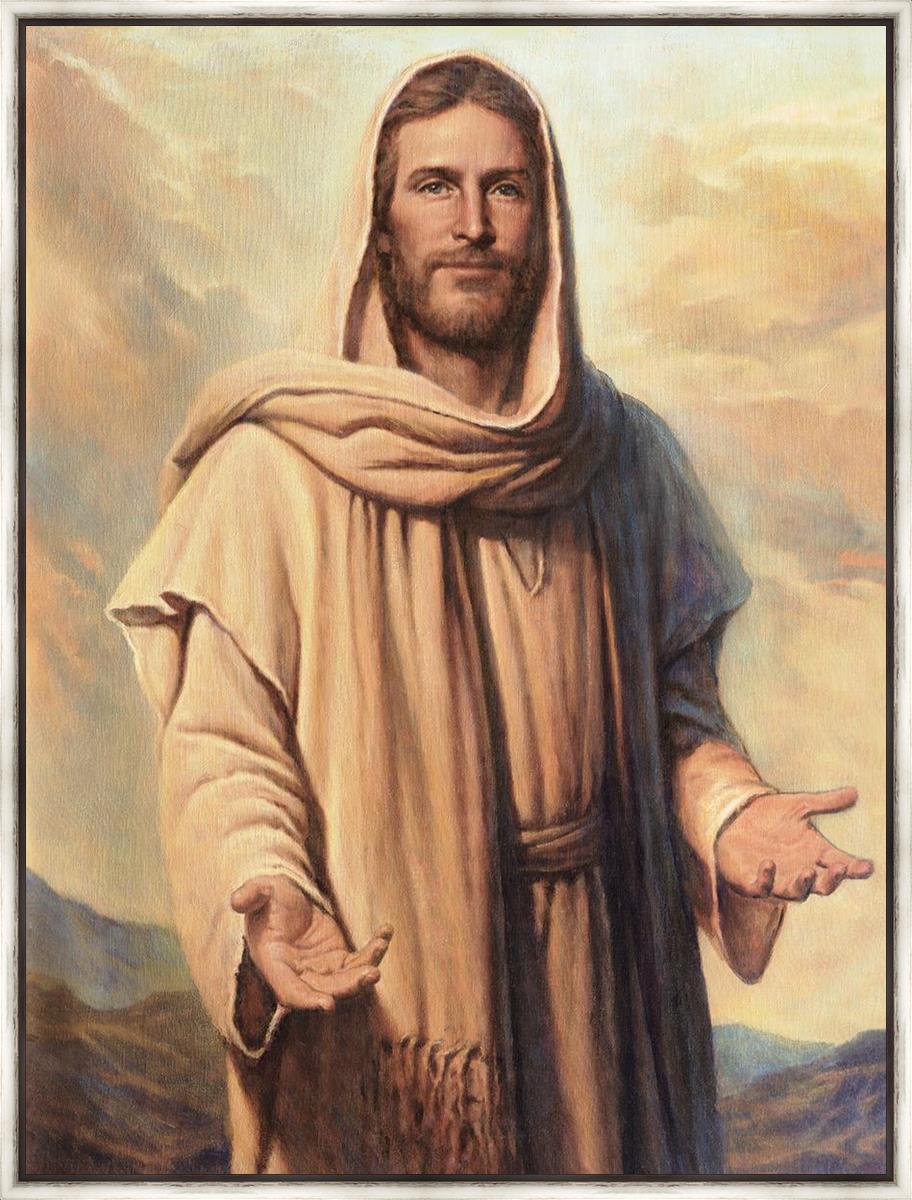 Abide With Me Large Wall Art - Inspirational Canvas Print for Living Room, Bedroom & Office Decor - Perfect for Home, Church & Spiritual Spaces