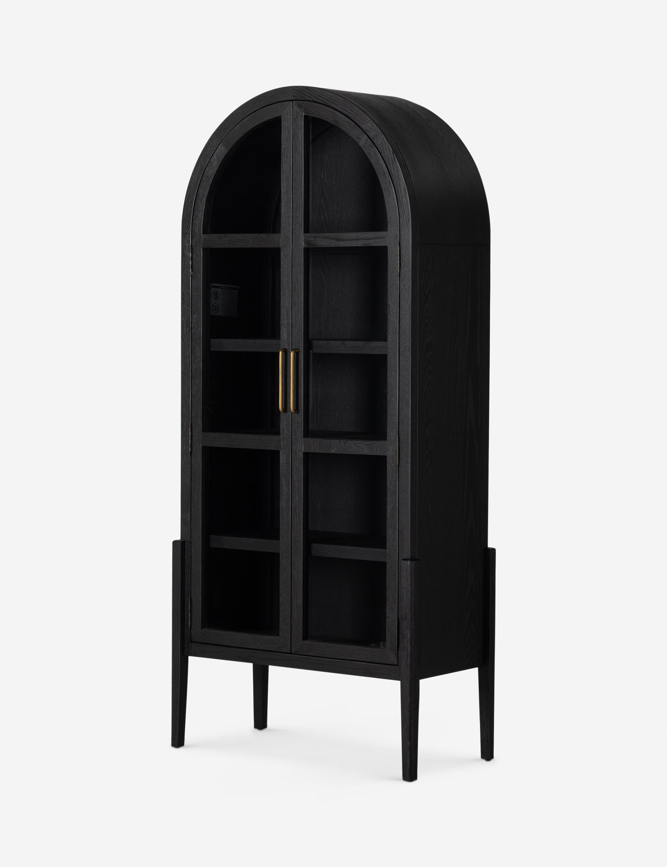 Apolline Curio Cabinet - Elegant Glass Display Case for Collectibles & Home Decor - Perfect for Living Room, Dining Room or Office Showcase