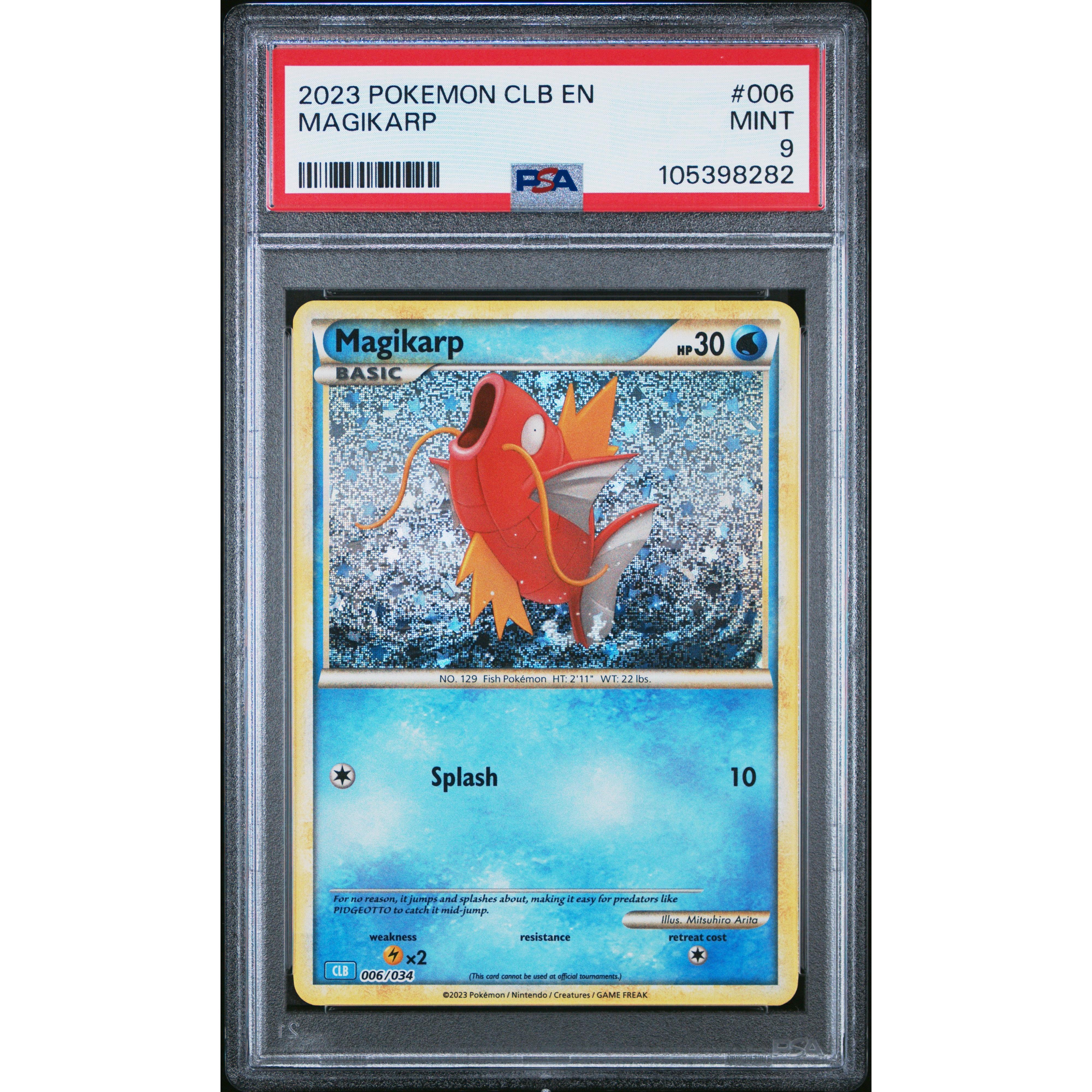 2023 Pokemon Classic Collection Magikarp 006/034 PSA 9 Graded Card - Rare Collectible for Pokemon Fans & Card Game Players (Perfect for Display, Trading, and Investment)