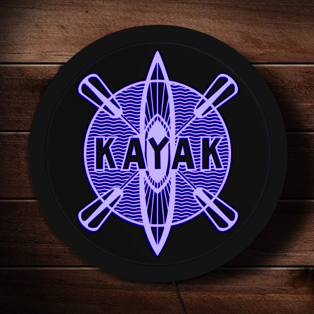 Kayaking LED Neon Sign - Color Changing Kayak Paddle Wall Light for Home & Business Decor | Perfect for Kayak Studios, Man Caves & Outdoor Enthusiast Gifts
