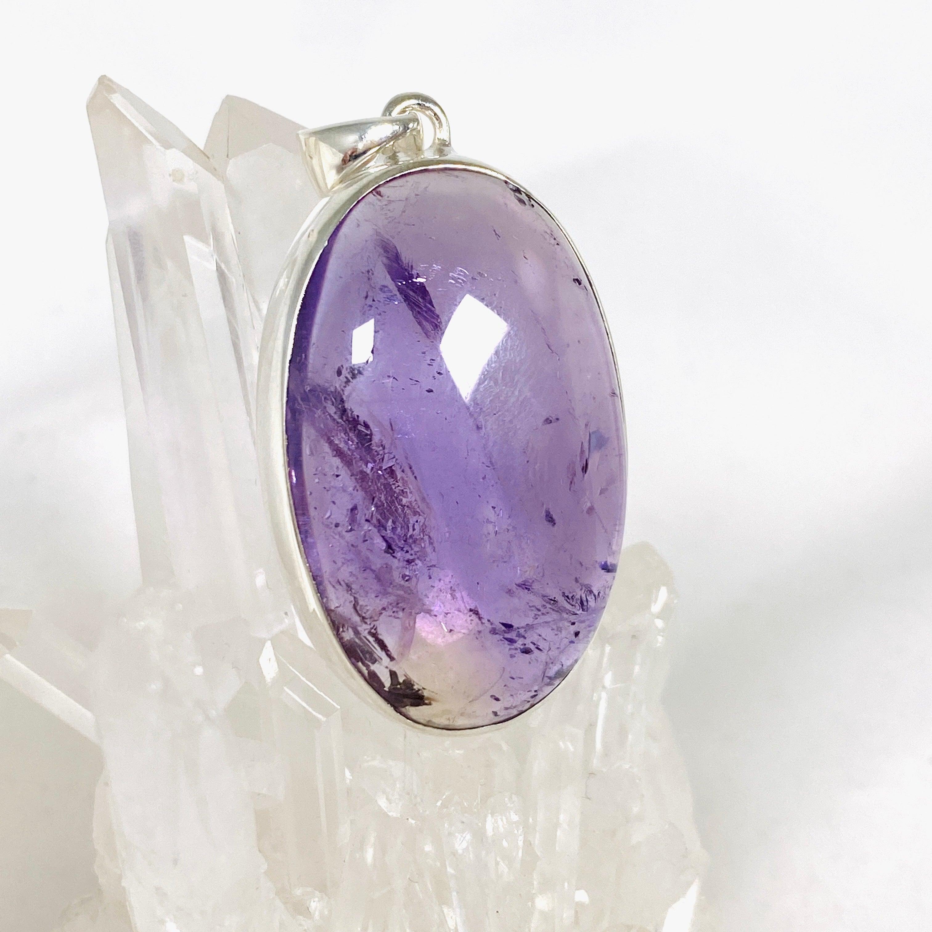 Natural Ametrine Oval Pendant Necklace - 925 Sterling Silver Jewelry for Women - Elegant Gift for Birthday, Anniversary & Special Occasions | Perfect for Evening Parties, Date Nights & Formal Events