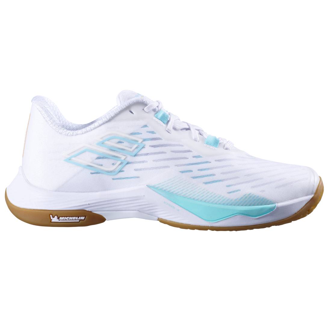 Babolat Shadow Tour Women's Indoor Court Shoes - White/Cockatoo - Lightweight Tennis Shoes for Women with Cushioning & Support - Perfect for Indoor Tennis, Badminton & Squash