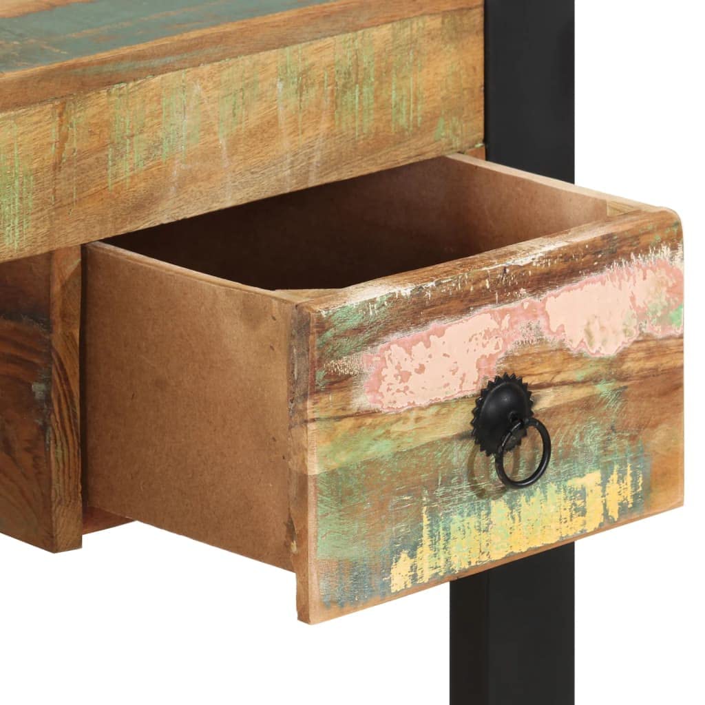 SKM Solid Reclaimed Wood Desk - 3276 | Rustic Industrial Home Office Furniture for Modern Workspace & Study Room
