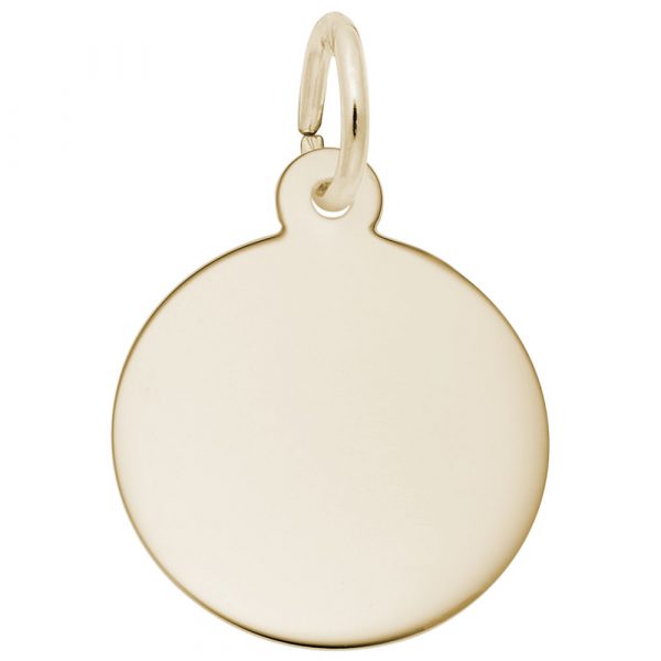 14K Gold Petite Round Disc Charm - Dainty Minimalist Jewelry for Necklace, Bracelet & Anklet - Perfect for Everyday Wear, Gifts & Special Occasions