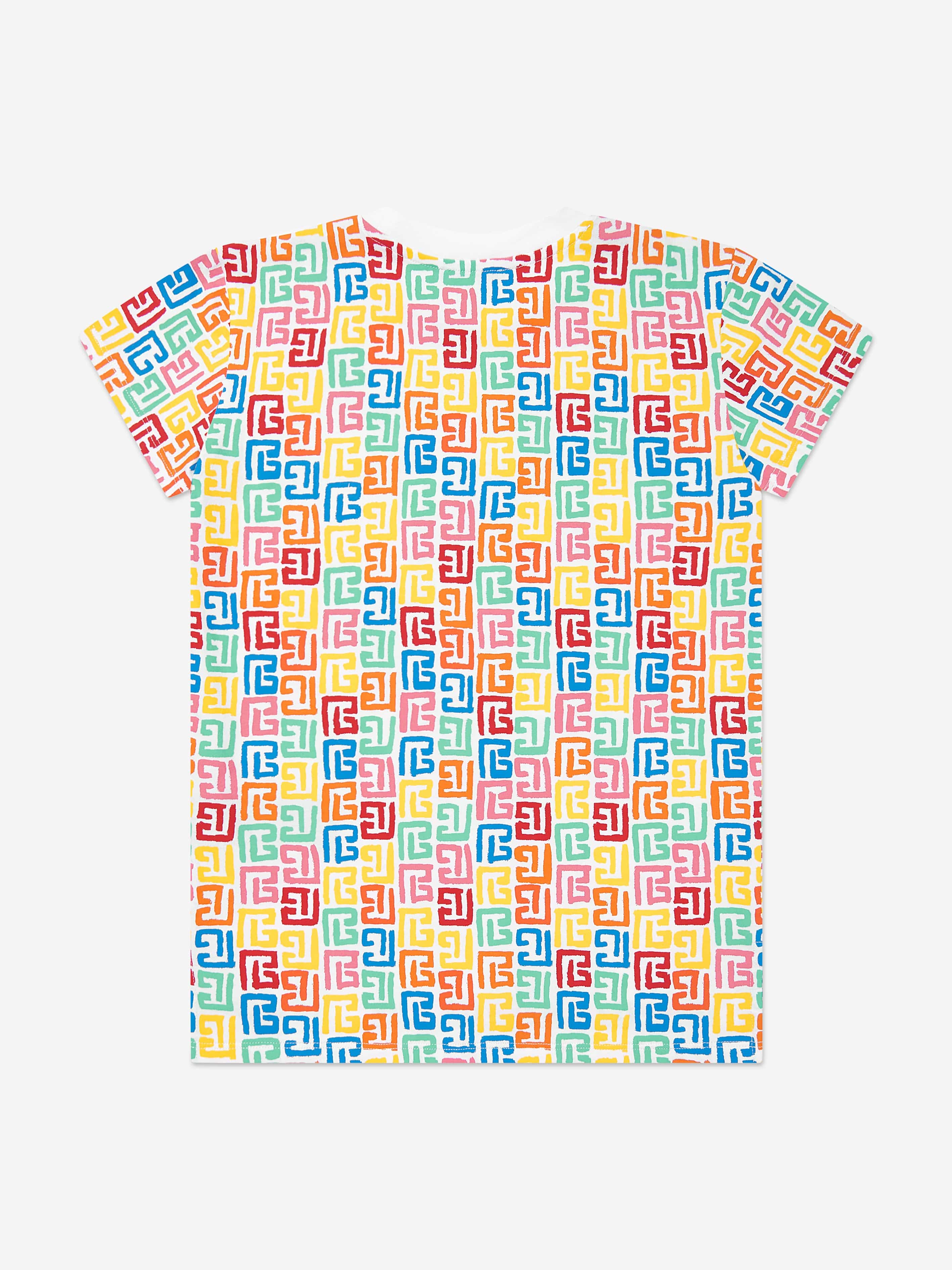 Balmain Girls Monogram Jersey Dress - Multicolor Striped Casual Outfit for Kids | Perfect for Playdates, Parties, and Everyday Wear