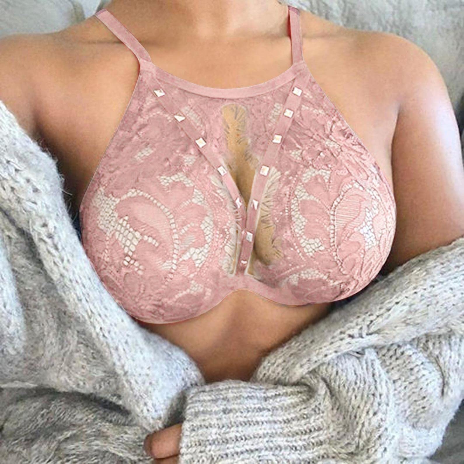 Masbird Women's Sexy Hollow Out Lingerie Set - Lace Babydoll Chemise Nightwear for Romantic Nights & Special Occasions