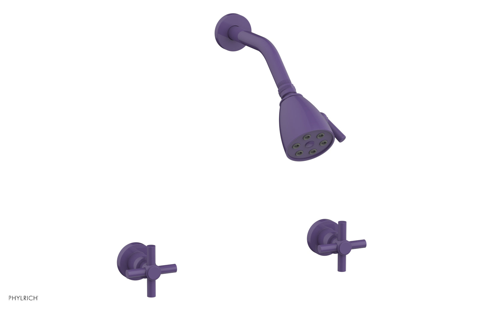 Premium Two Handle Shower Faucet Set with Tubular Cross Handles - D3134 Model for Bathroom & Shower Renovation | Durable Brass Construction, Easy Installation, Modern Water Control Design
