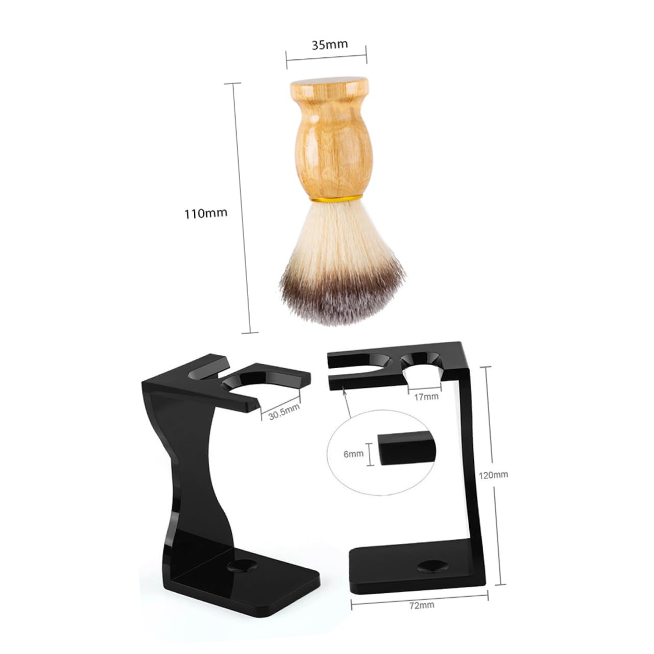 Premium Men's Shaving Kit - Stainless Steel Razor, Shaving Cream & Brush Set for Smooth Face & Head Shaving - Perfect Grooming Gift for Men at Home or Travel