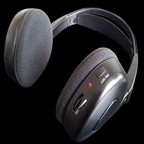 Audiovox Dual Channel Wireless Fold-Flat Headphones with Rechargeable Batteries - Noise Cancelling Bluetooth Headset for Travel, Work & Gym Use