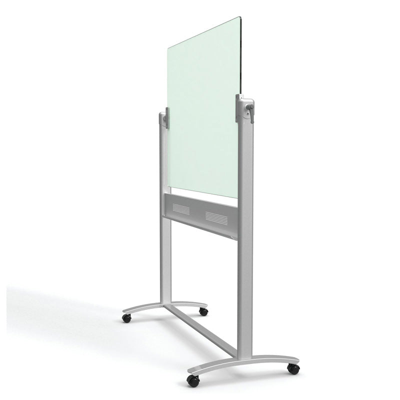 48x36 Inch Magnetic Glass Whiteboard Easel with Silver Frame - Perfect for Home Office, Classroom & Presentations
