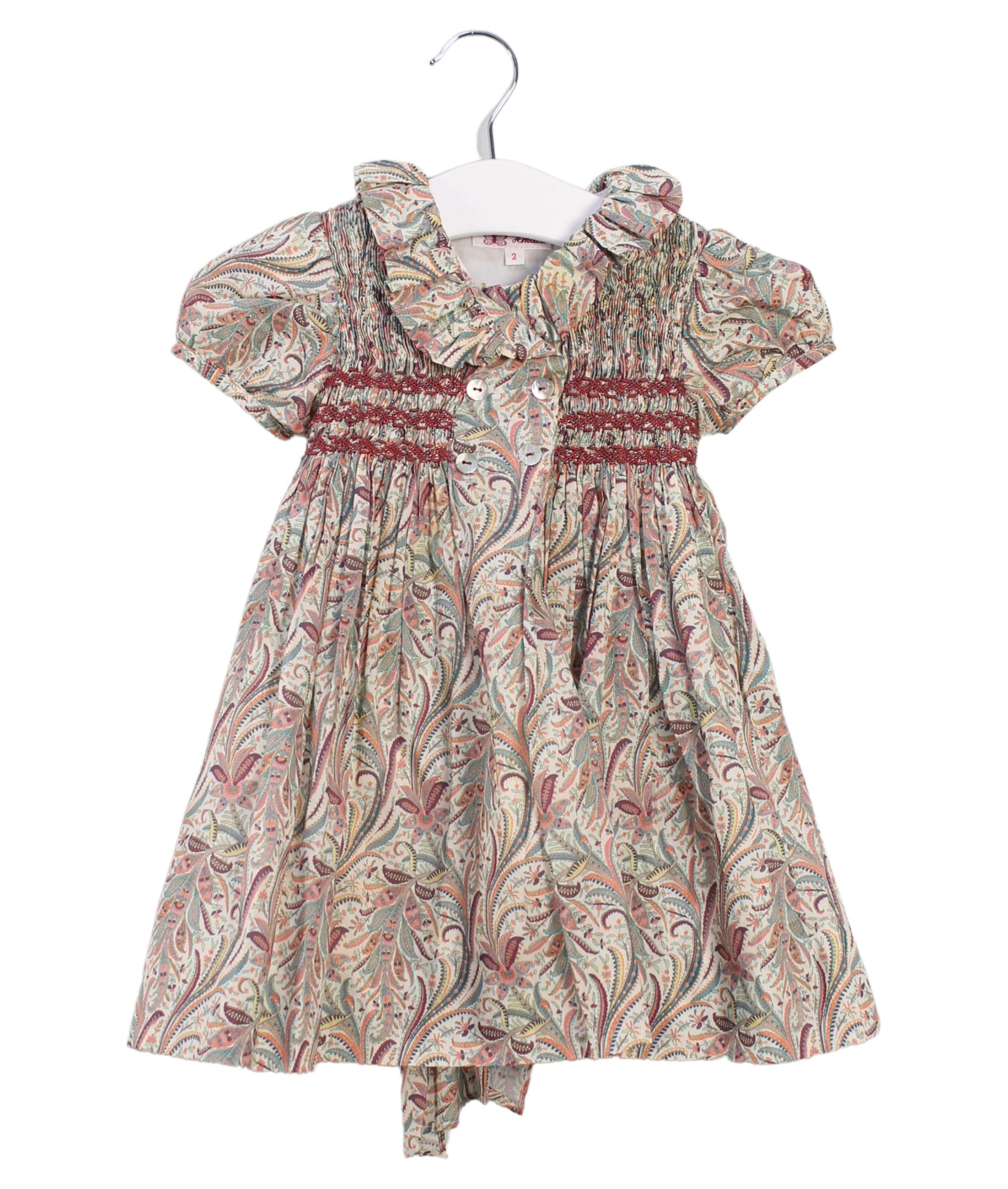 Amaia Girls Short Sleeve Casual Dress 2T - Soft Cotton Summer Play Dress for Toddler Girls - Perfect for Playdates, Preschool & Outdoor Activities