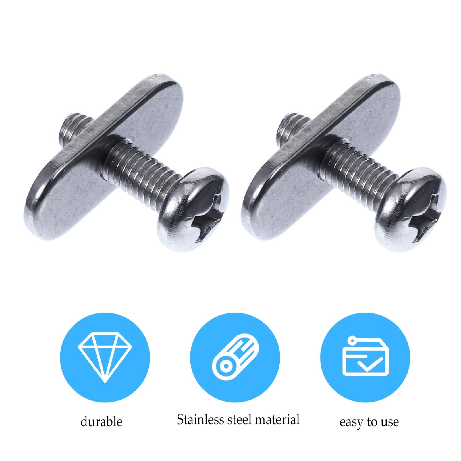 BESPORTBLE Kayak Rail Screws and Nuts Set - Stainless Steel Kayak Accessories Mounting Kit for Kayak Track Replacement (Perfect for Kayak Fishing, Canoeing & Water Sports)