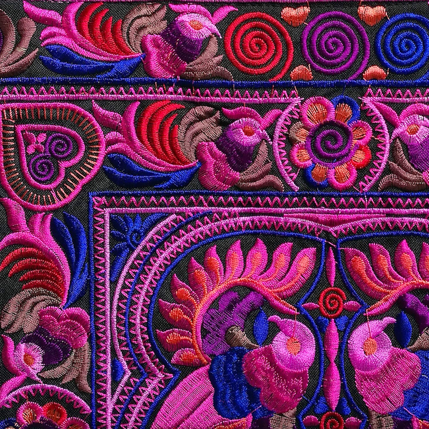 Sabai Jai Embroidered Clutch Purse with Wristlet - Large Boho Handbag for Women - Perfect for Weddings, Parties & Evening Events