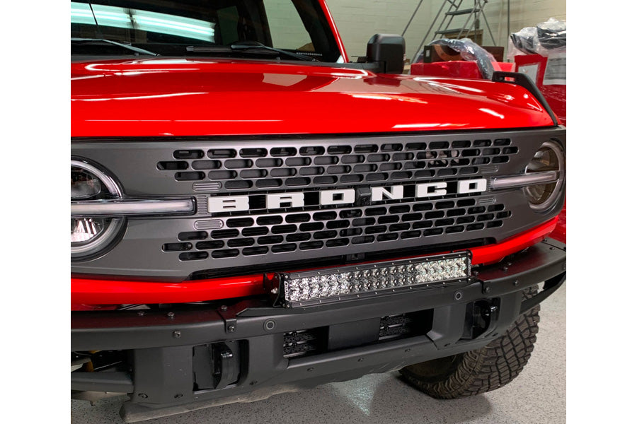 Ford Bronco Grimm Off-Road Steel Front Bumper with Light Bar - Heavy Duty Replacement Bumper for Off-Roading, Rock Crawling & Adventure Driving