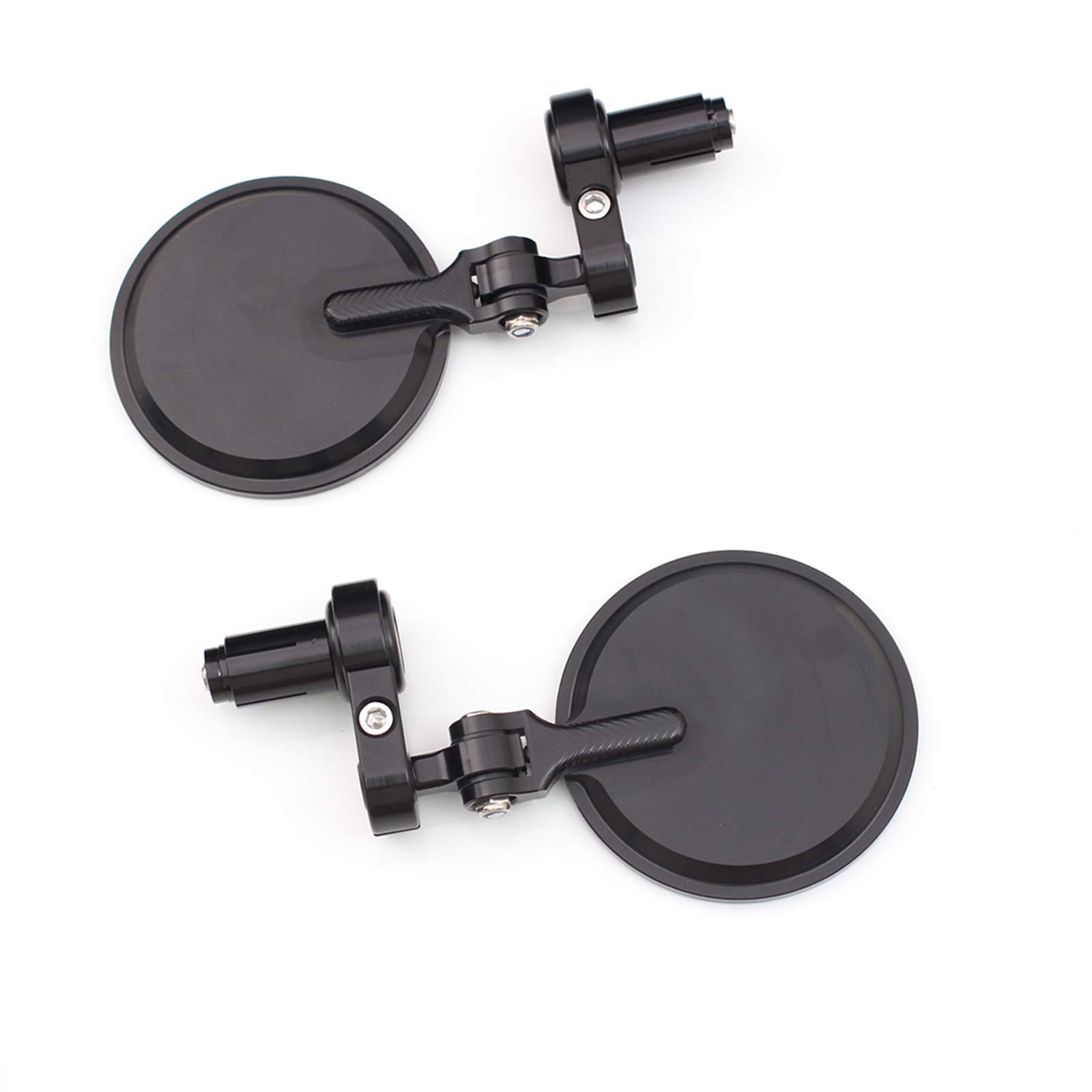 KETABAO CNC Black Folding Motorcycle Handlebar End Mirrors - 7/8