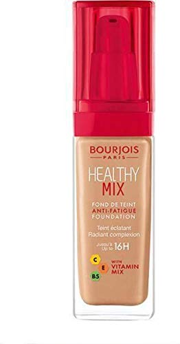 Bourjois Healthy Mix Foundation with Vitamins - 30ml Lightweight Liquid Makeup, 24-Hour Hydration & Radiance, SPF Protection, Shade 53 Light Beige - Perfect for Daily Wear, Natural Finish, Long-Lasting Coverage for All Skin Types