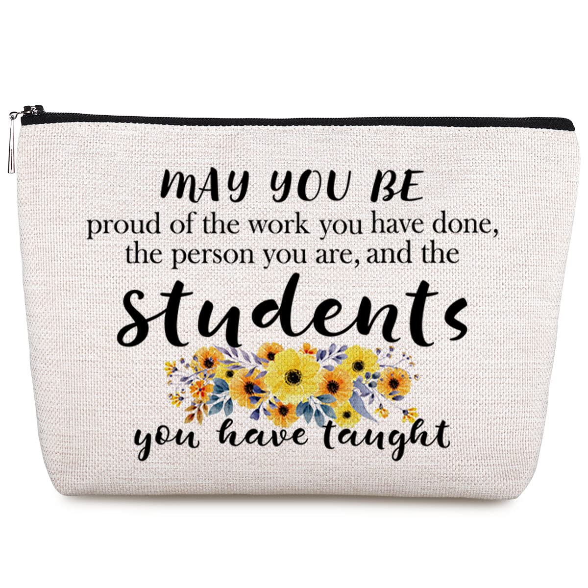 WELLBANEE Teacher Retirement Gift Set - Thoughtful Appreciation Present for Retired Women Educators from Students & Colleagues - Elegant Makeup Bag MB001 - Perfect for Farewell Parties, Thank You Gifts & Teacher Appreciation Week
