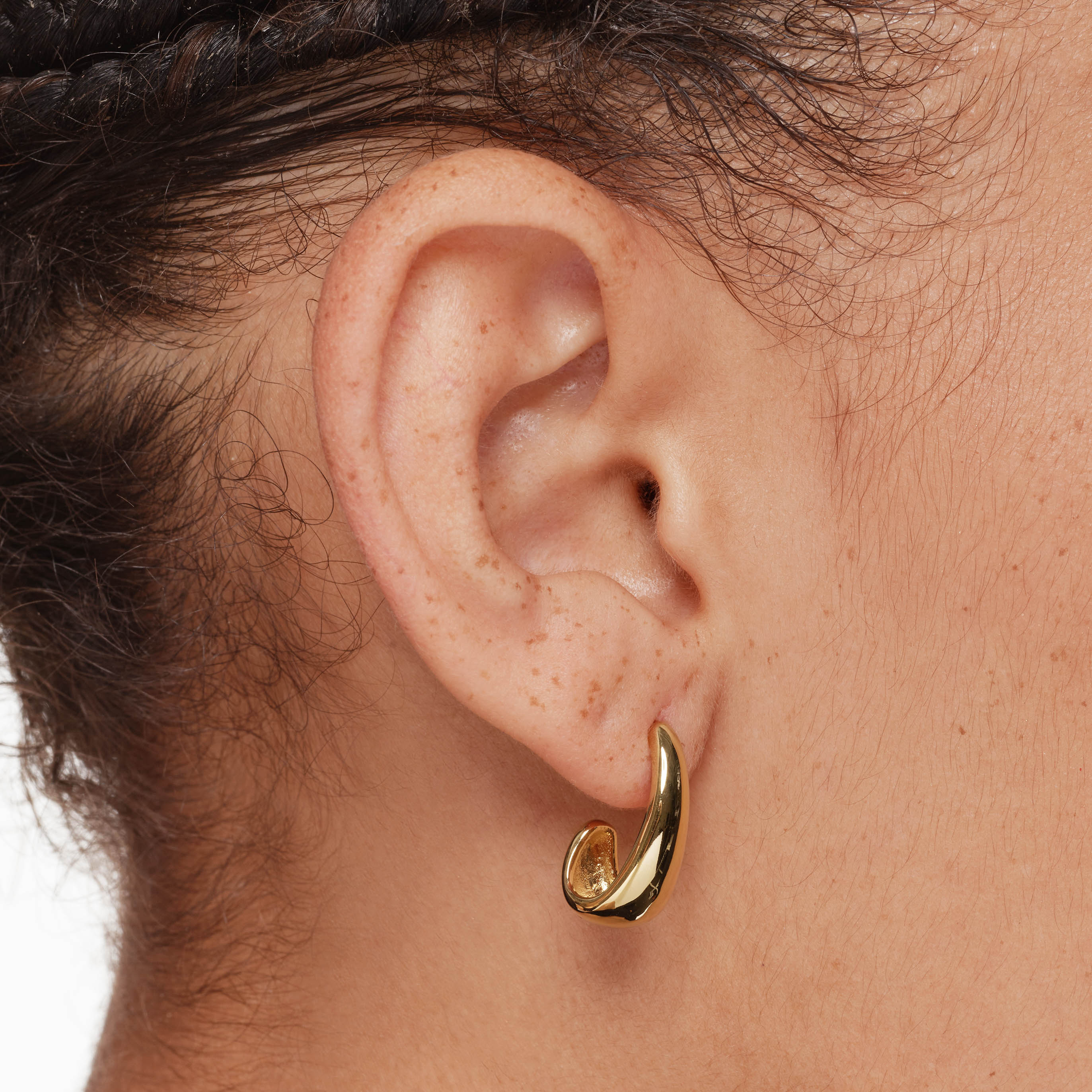 Gold Dome Hoop Stud Earrings for Women - Elegant Minimalist Jewelry for Everyday Wear, Parties & Gifts