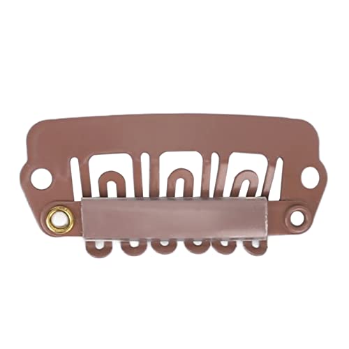 50 Pieces Light Brown Wig Clips - Snap Comb Hair Extension Clips for Secure Hold - Perfect for Wigs, Weaves & Hairpieces - Salon & DIY Styling Accessories
