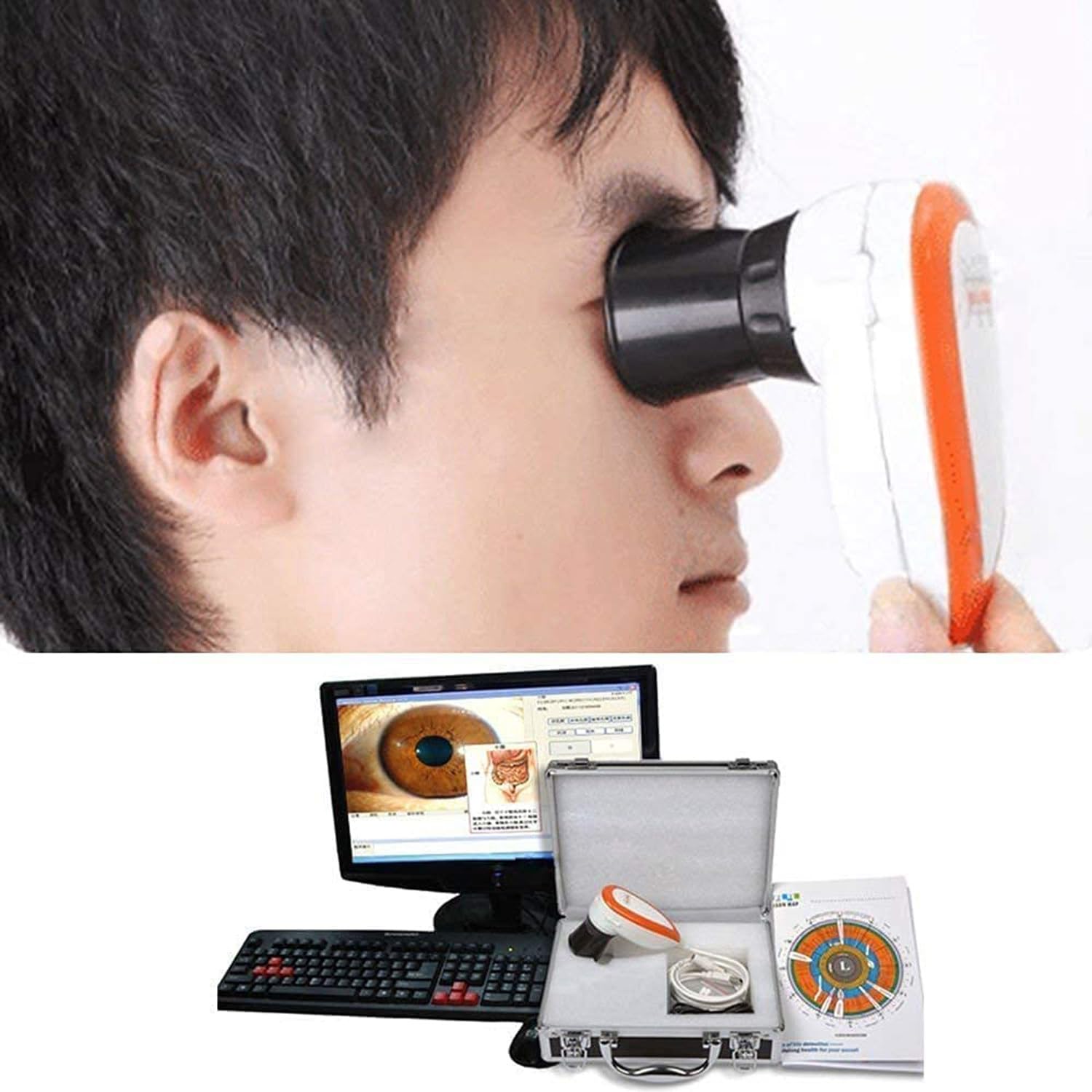 5MP High Resolution Iridology Camera - 2560x1920 USB 2.0 Iris Scanner with 30x HD Lens for Computer Analysis | Perfect for Holistic Health Practitioners & Naturopathic Doctors