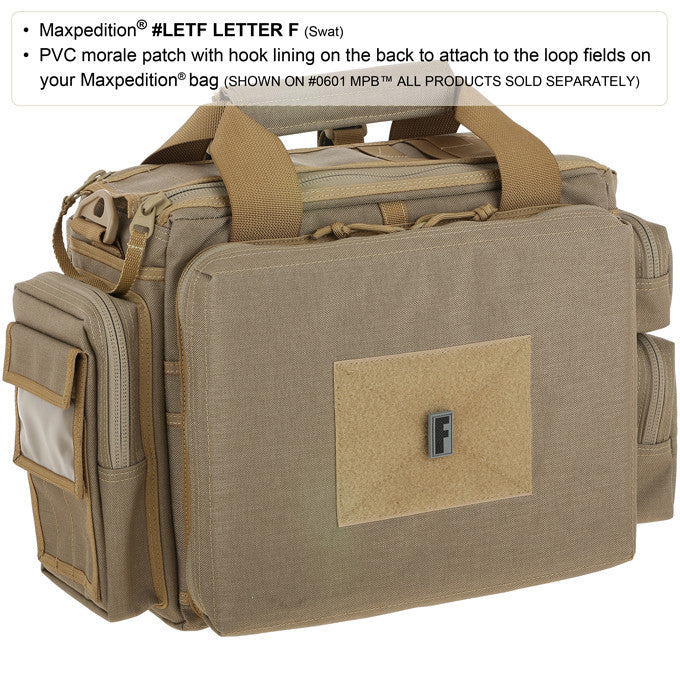 Letter F Morale Patch - Embroidered Iron-On Patch for Jackets, Hats & Bags - Perfect for Military, Police & Outdoor Enthusiasts