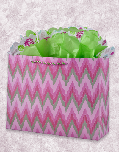 Elegant Bar Chevron Pattern Gift Bags - Premium Party Favor Pouches for Weddings, Baby Showers & Special Events