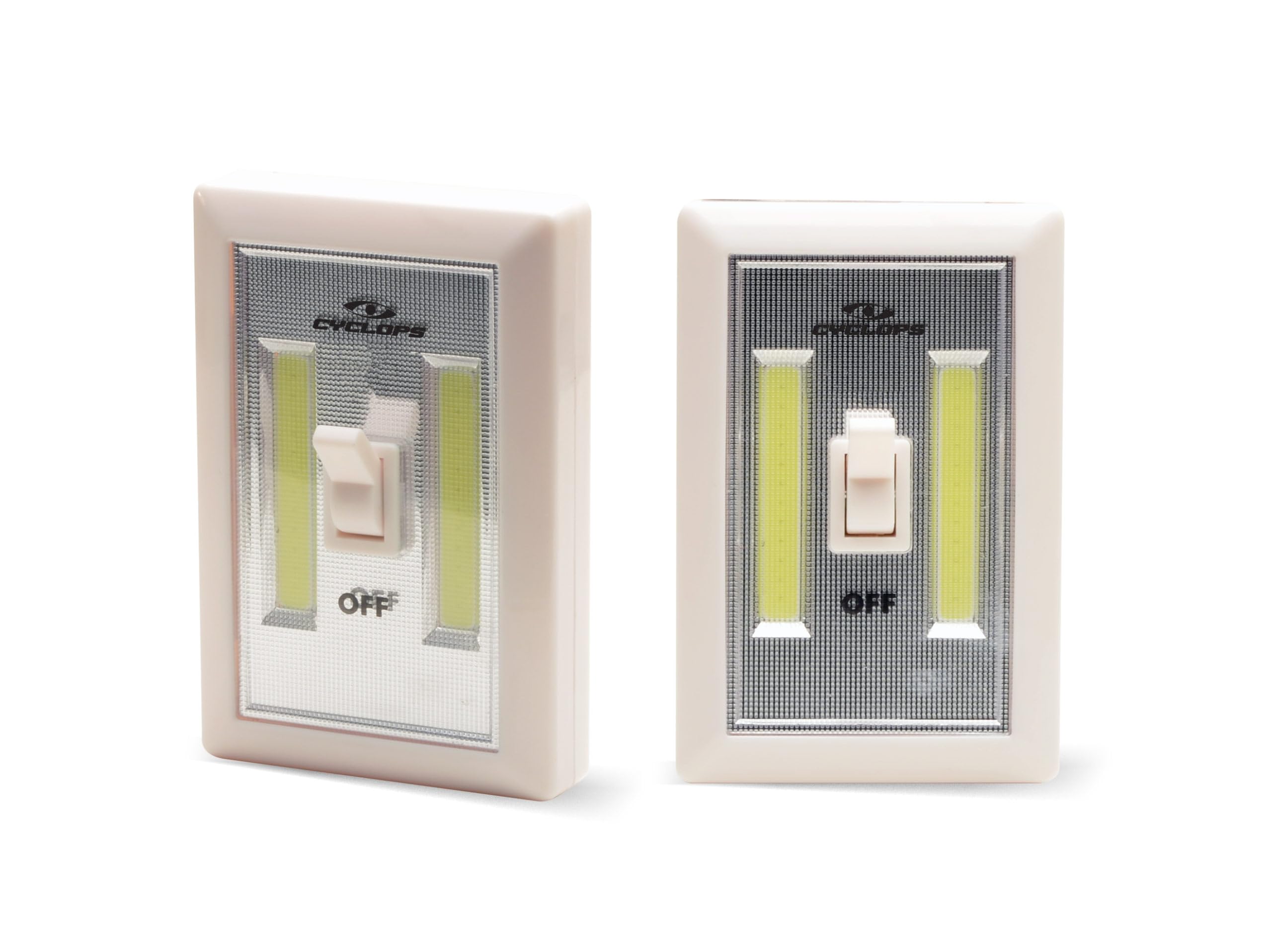 Cyclops COB LED Light Switch - 2 Pack Ultra Bright Portable Cordless Battery Operated Lights for Garage, Closet, Pantry, Hunting | Perfect for Dark Spaces, Emergency Lighting, and Outdoor Adventures