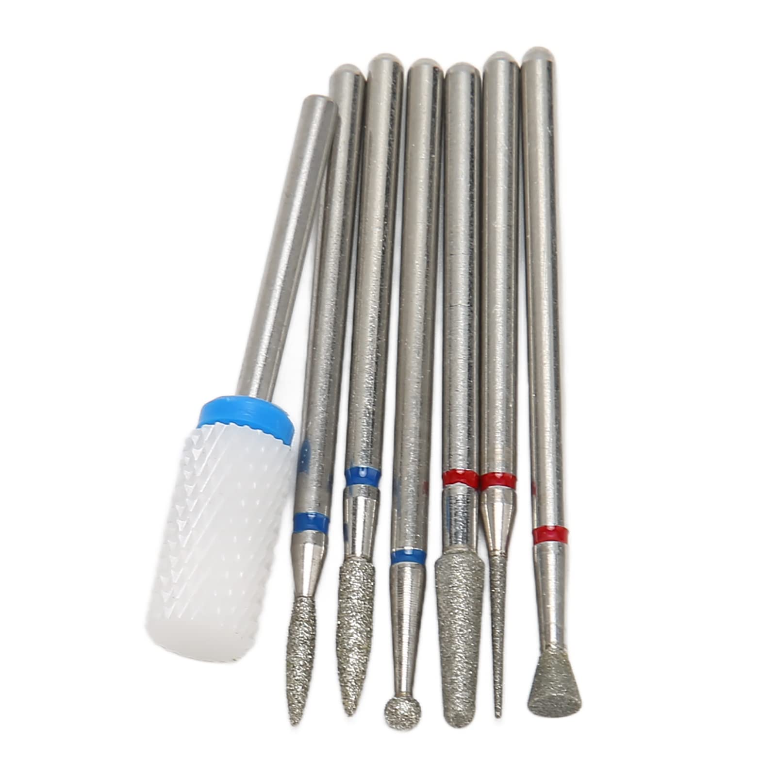 Professional Nail Drill Bit Set - 7pcs Tungsten Steel Emery Grinding Bits for Acrylic & Gel Polish Removal | Perfect for Nail Artists & Salon Use | At-Home Manicures & Pedicures
