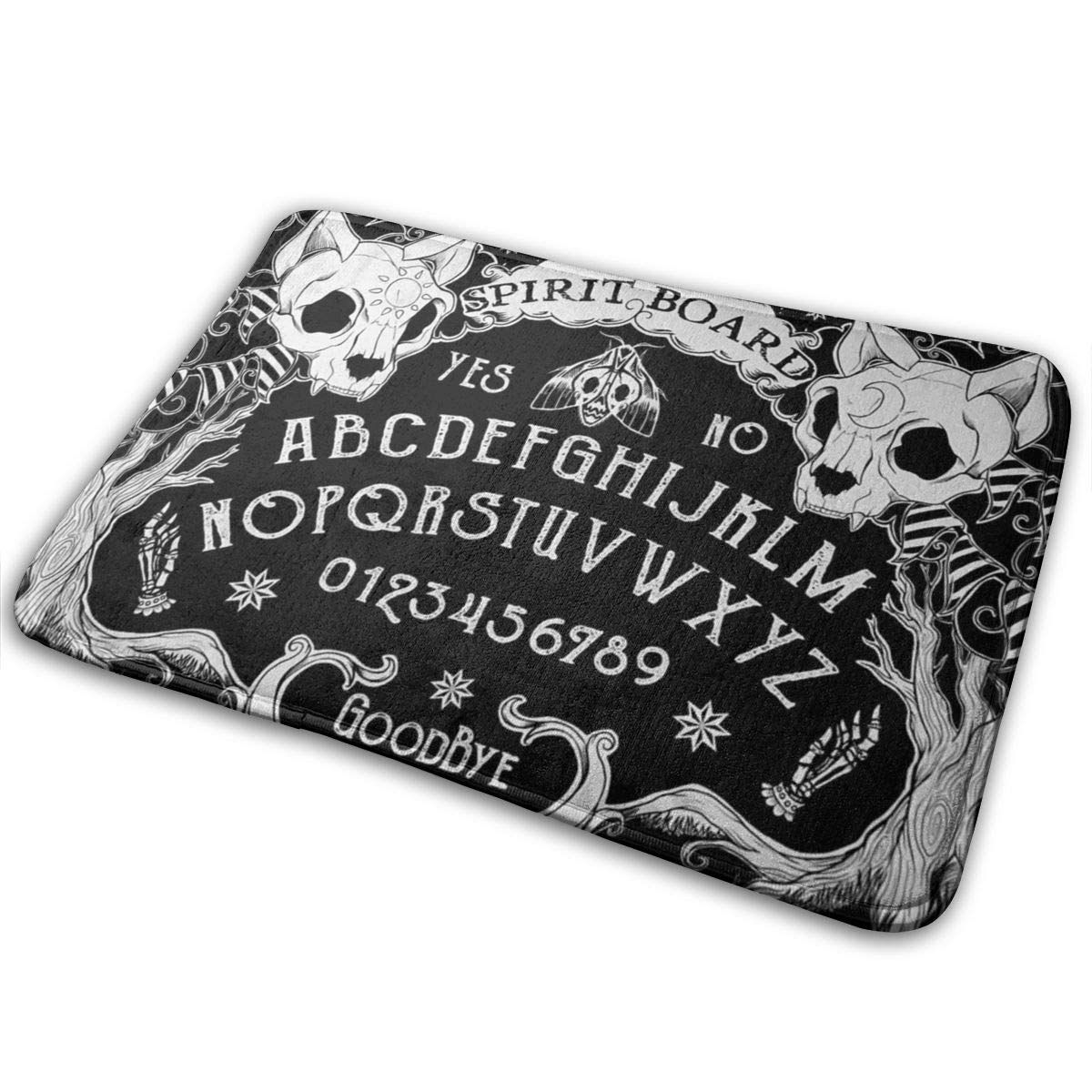 Gothic Cat Skull Witch Design Non-Slip Kitchen Rug - 16