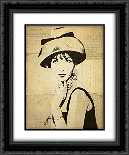 Wild Apple Portfolio 15x17 Black Ornate Framed Double Matted Museum Art Print - Fashion News I - Elegant Wall Decor for Living Room, Bedroom & Office
