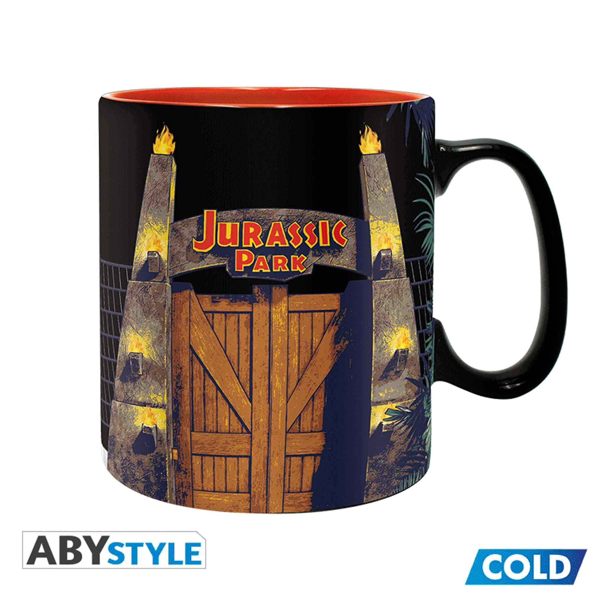 Heat Changing Jurassic Park Mug - Large Capacity Dinosaur Themed Coffee Cup for Home, Office & Gifts - ABYstyle Official Merchandise
