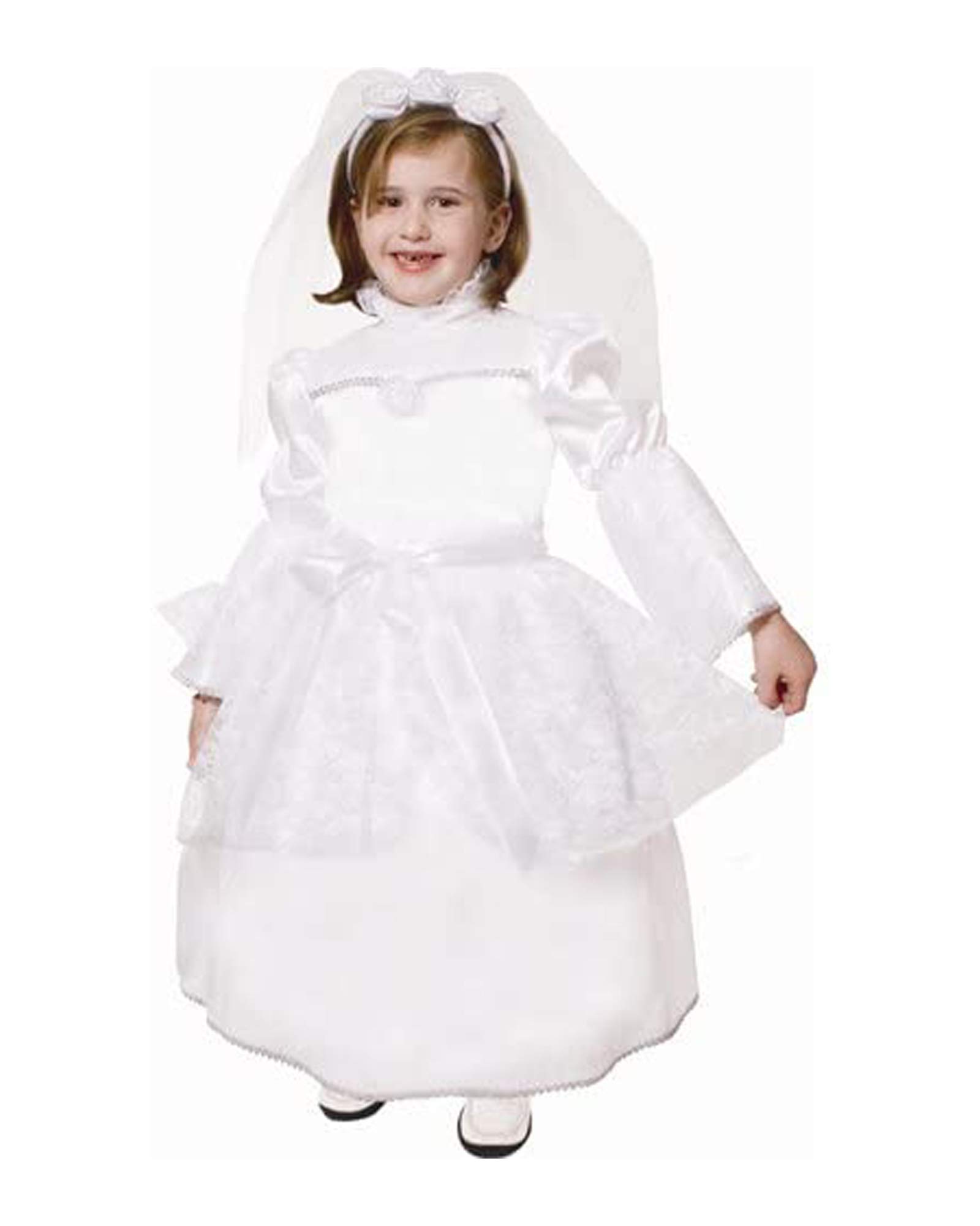 Majestic Bride Kids Costume for Girls - Elegant Princess Dress for Flower Girl, Halloween & Pageant - Perfect for Weddings, Parties & Dress-Up Play