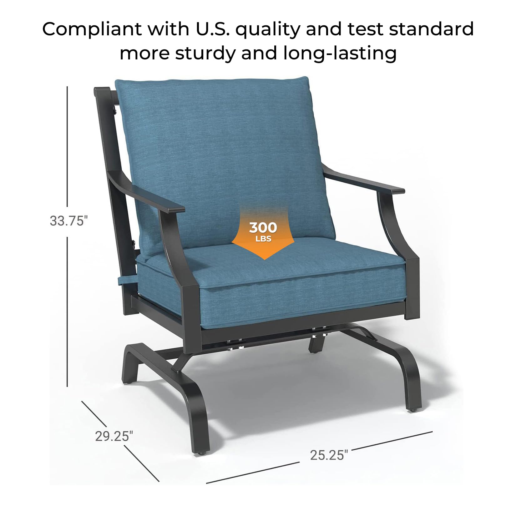 Premium 2-Piece Outdoor Patio Chair Set with Thick Peacock Cushions - Weather-Resistant Wicker Garden Furniture for Backyard, Poolside & Lawn Relaxation | Perfect for Outdoor Entertaining, Lounging & Summer BBQs | Ideal for Patio, Deck, Garden & Outdoor Living Spaces