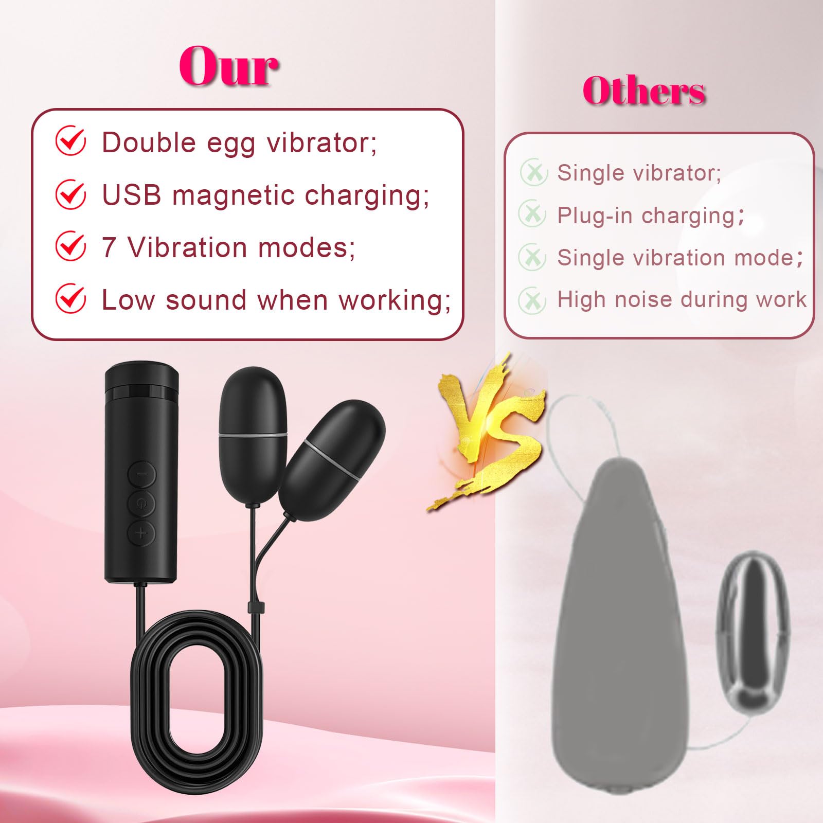 7-Speed Mini Bullet Vibrator for Women - Remote Control USB Rechargeable G-Spot & Clitoral Stimulator - Couples Sex Toy for Bedroom & Travel Use