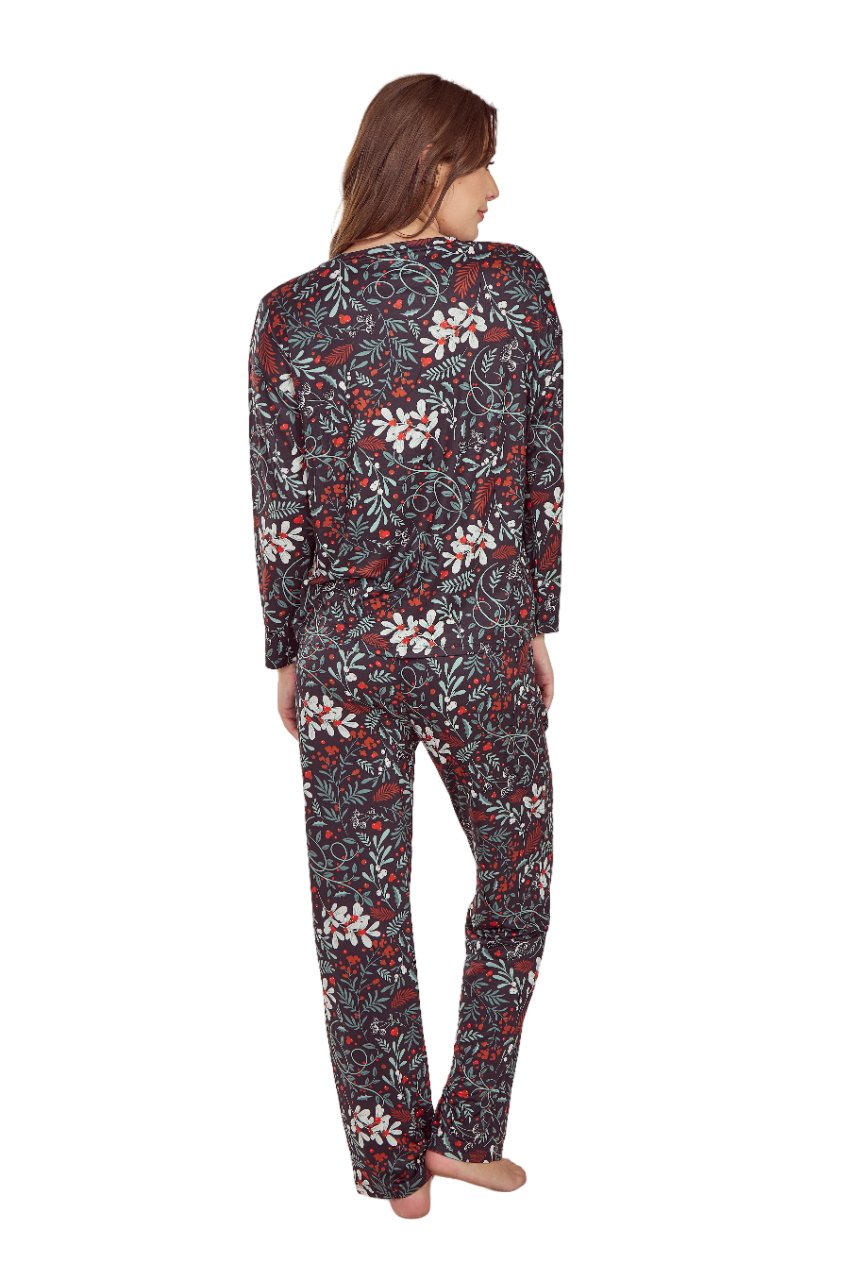 Holly Women's Long Sleeve Tops & Pants Lounge Set - Soft Casual Outfit for Home, Yoga, and Travel