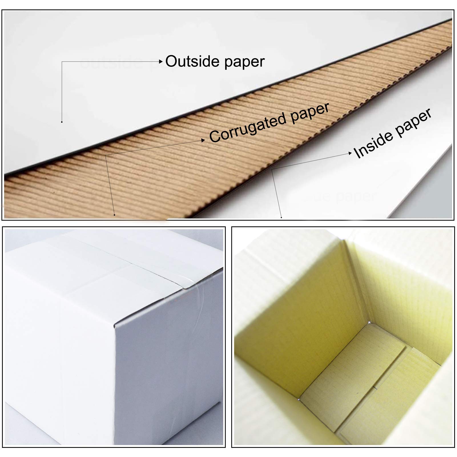 6x6x6 Small Shipping Boxes - White Packing Boxes for Ecommerce & Gifts