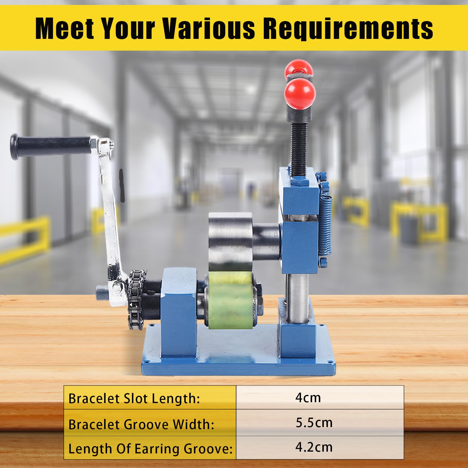 BounceyCart Hand Crank Ring Bracelet Bending Machine - Professional Metal Jewelry Press Brake Tool for Rings, Bracelets & Earrings | DIY Jewelry Making, Crafting & Metalworking Projects (Perfect for Jewelers, Hobbyists & Small Workshops)