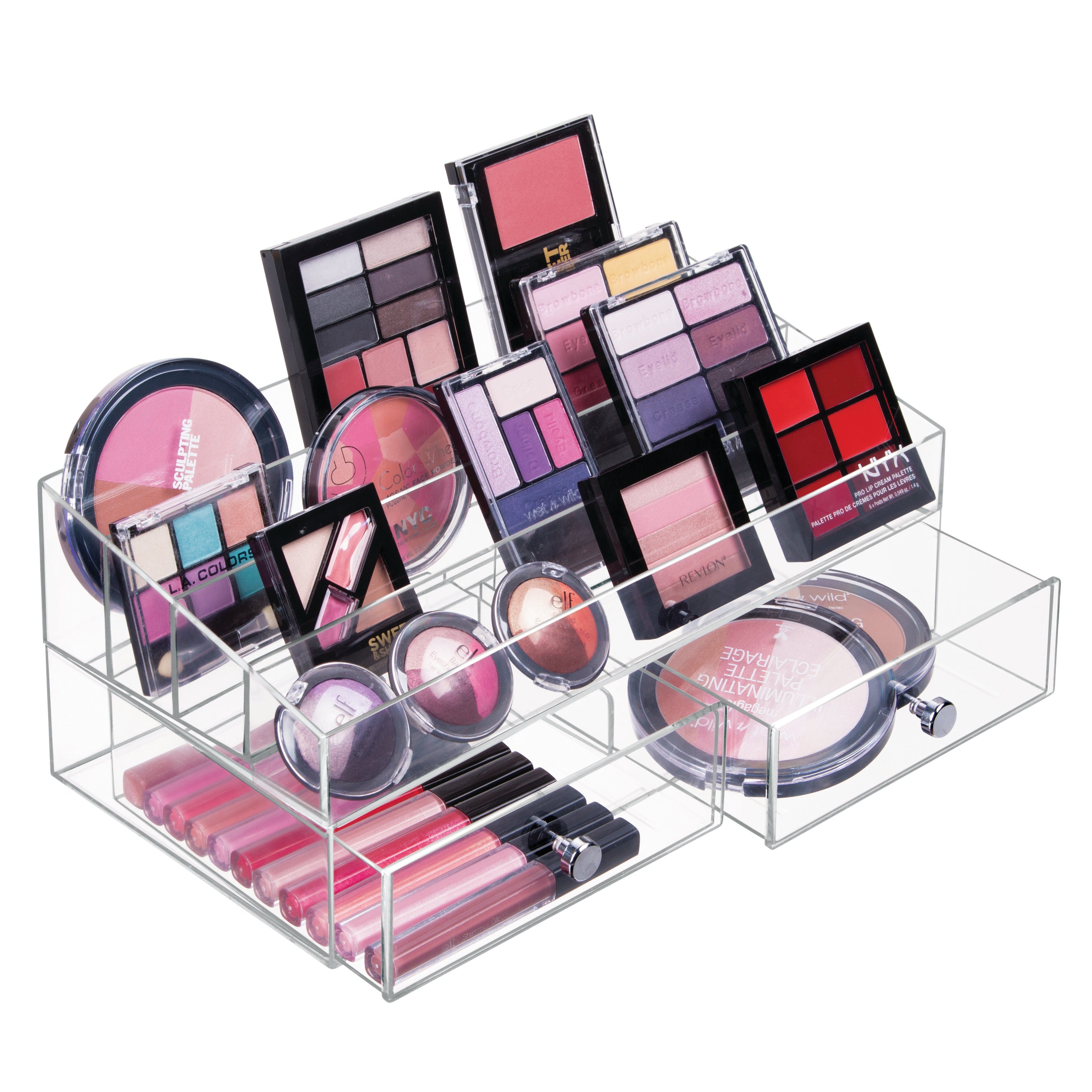 2-Drawer 4-Compartment Cosmetic Organizer - Perfect for Makeup Storage & Vanity Organization | Bathroom, Bedroom & Travel Use
