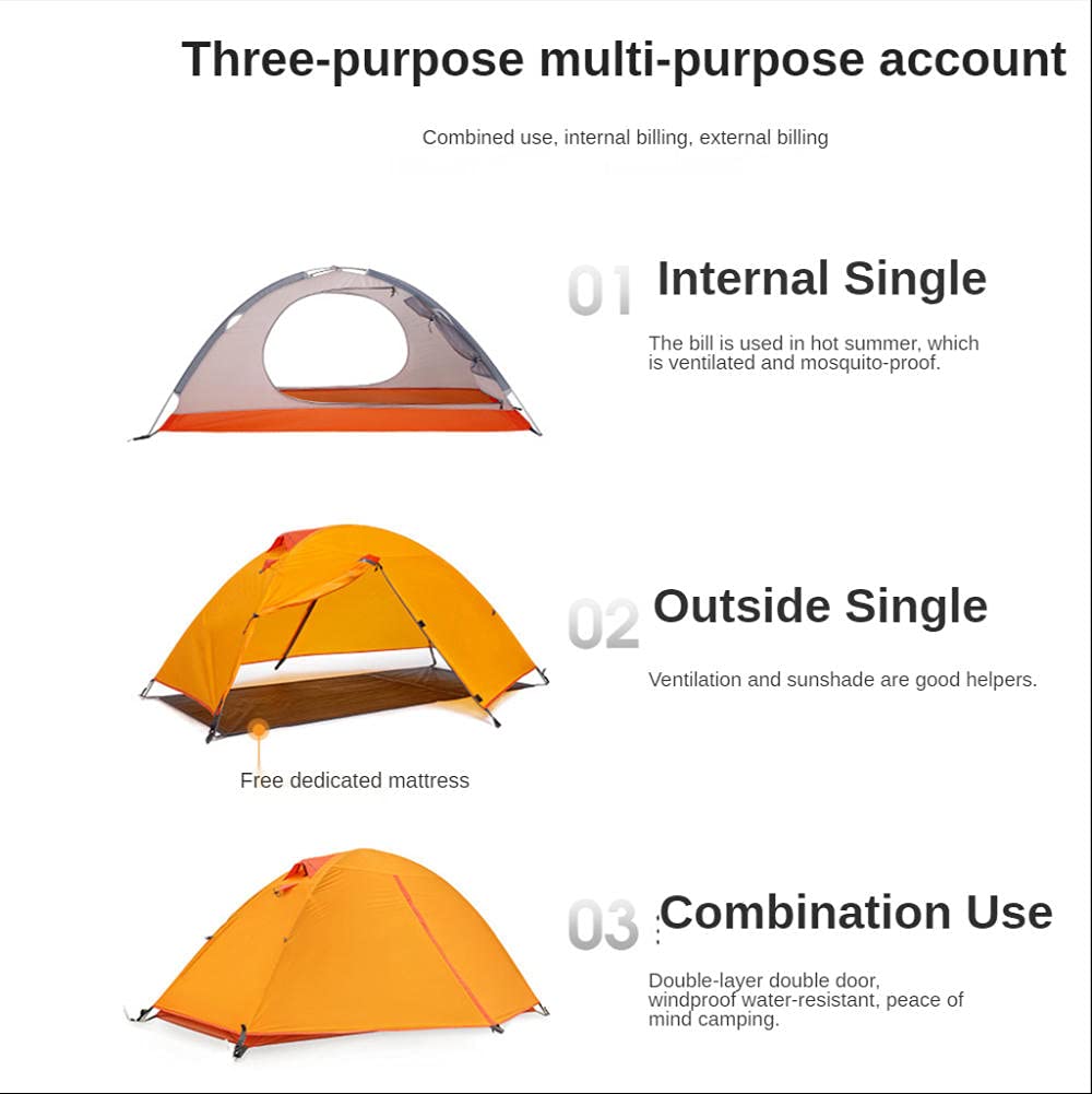 **2-Person Lightweight Waterproof Dome Tent for Camping & Backpacking - Easy 2-Min Setup, Stormproof & Compact - Perfect for Hiking, Outdoor Adventures & Survival Travel**