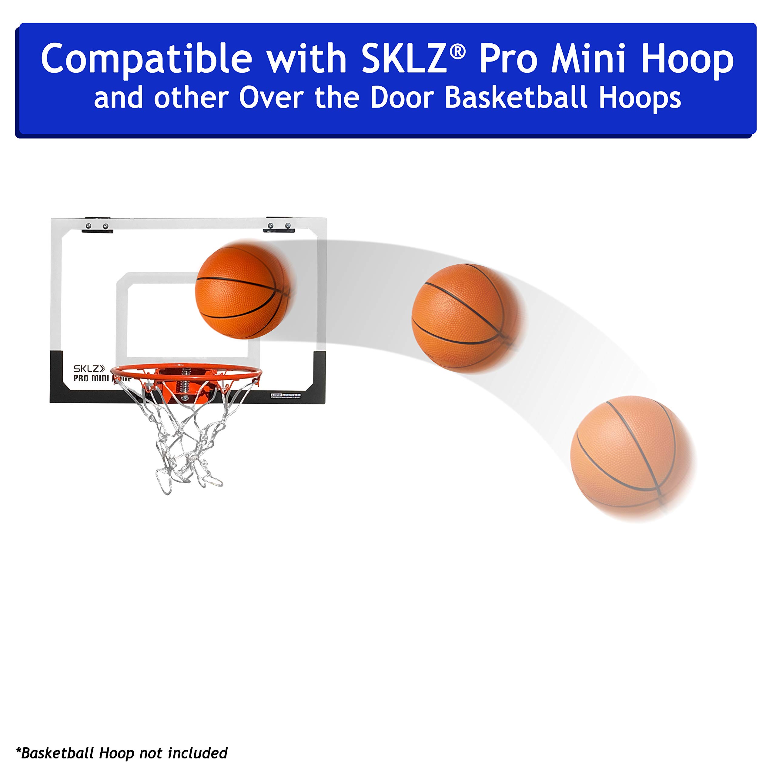 5 Inch Foam Mini Basketball for Indoor Play - 2 Pack Safe & Quiet Foam Balls | Perfect for Over-The-Door Mini Hoop Sets | Fun Basketball Game for Kids & Adults | Great for Bedroom, Office & Dorm Room Sports (Green & Blue)