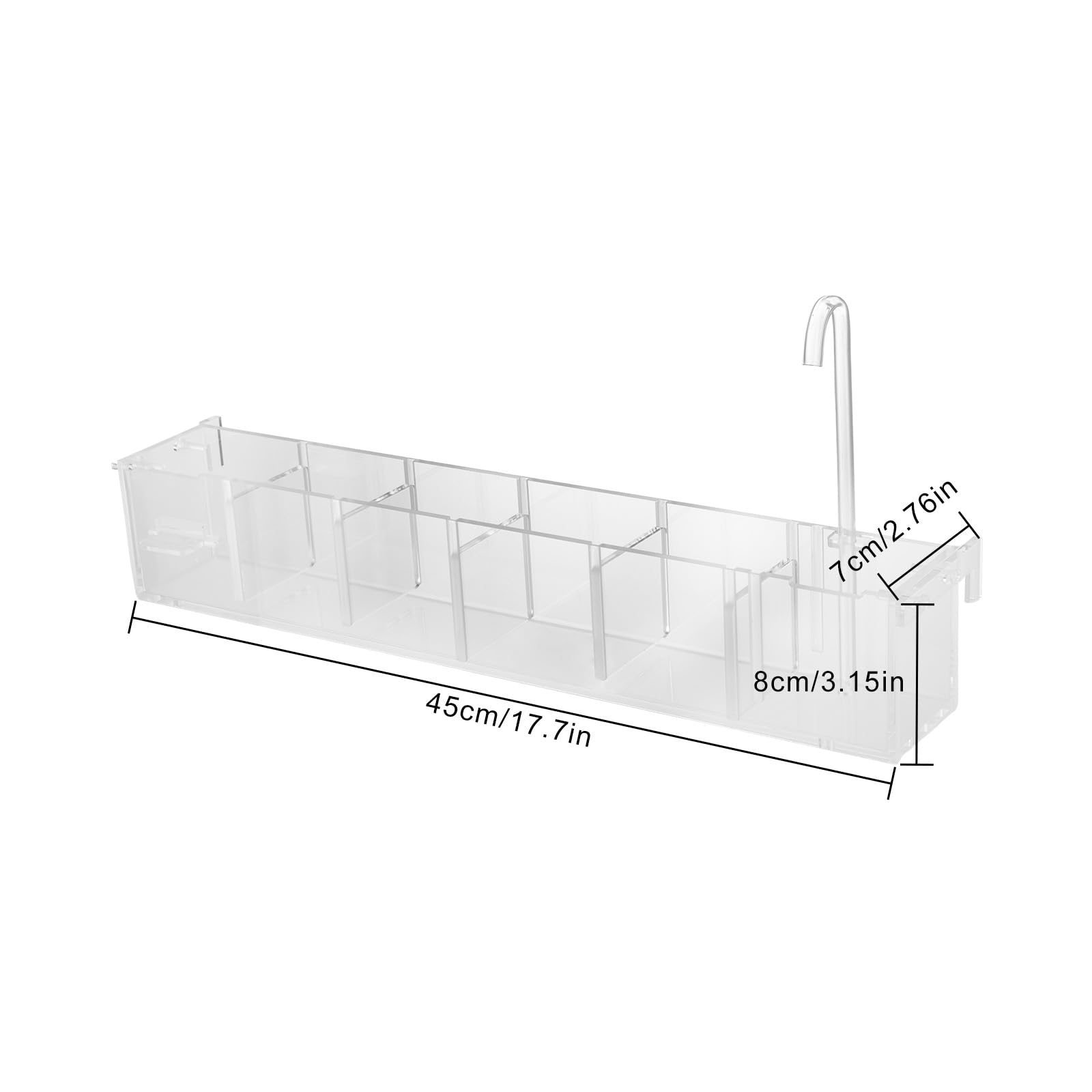 Upthehill 6 Grids Aquarium Filter System for Fish Tanks - Water Pump Not Included