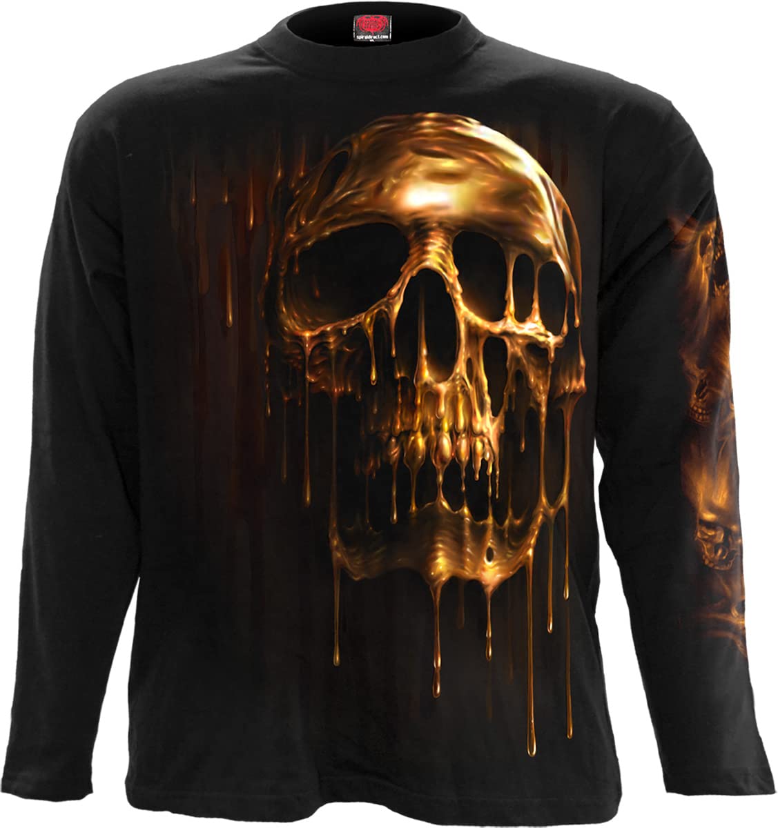 Men's Spiral Print Long Sleeve T-Shirt - Pack of 1 - Casual Streetwear for Everyday Wear & Urban Fashion