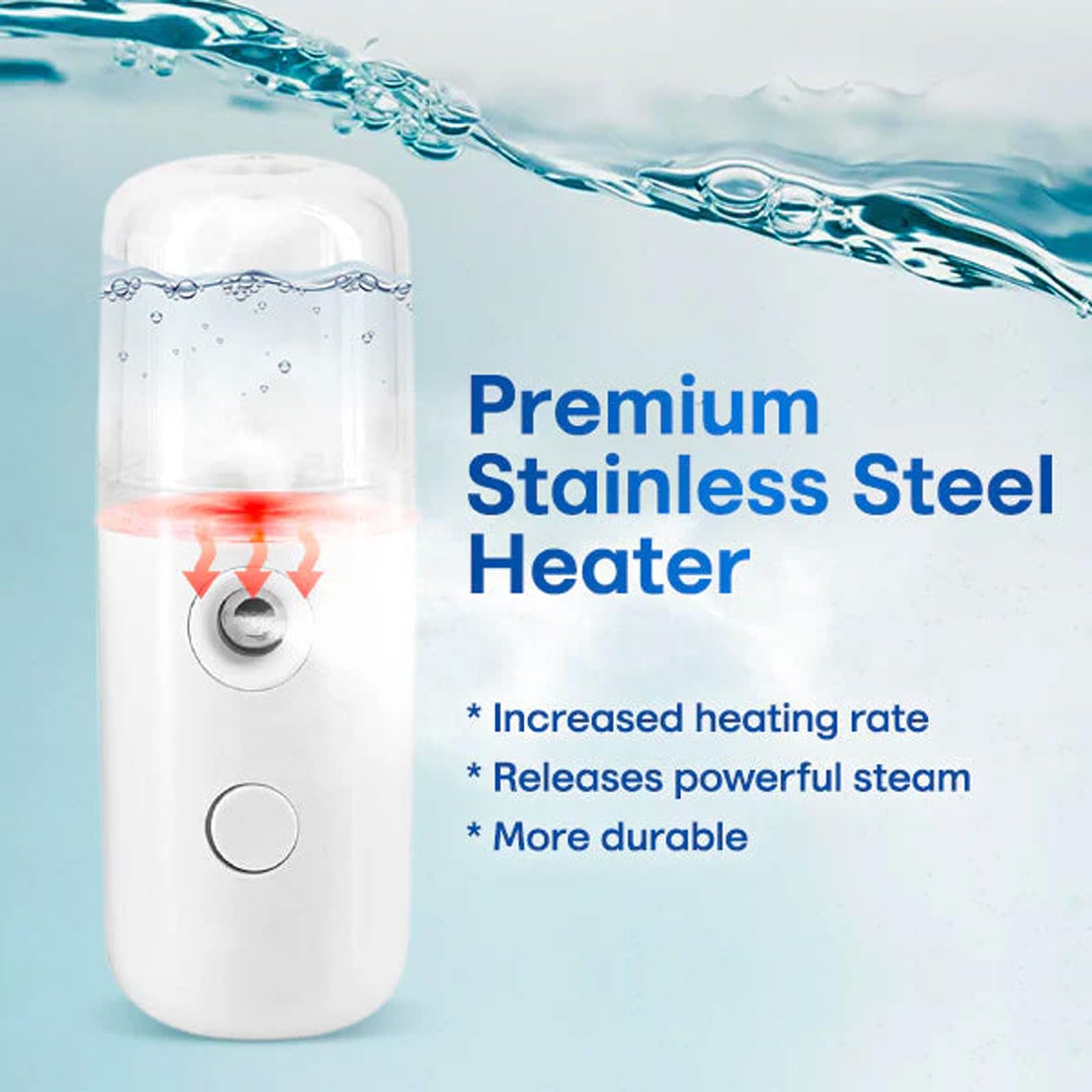 Easy Care Sunshine 15s Heat Up Mini Travel Steamer - Portable Handheld Steamer for Clothes, Wrinkles & Fabrics - Perfect for Travel, Business Trips & Home Use (MIX*2*A)
