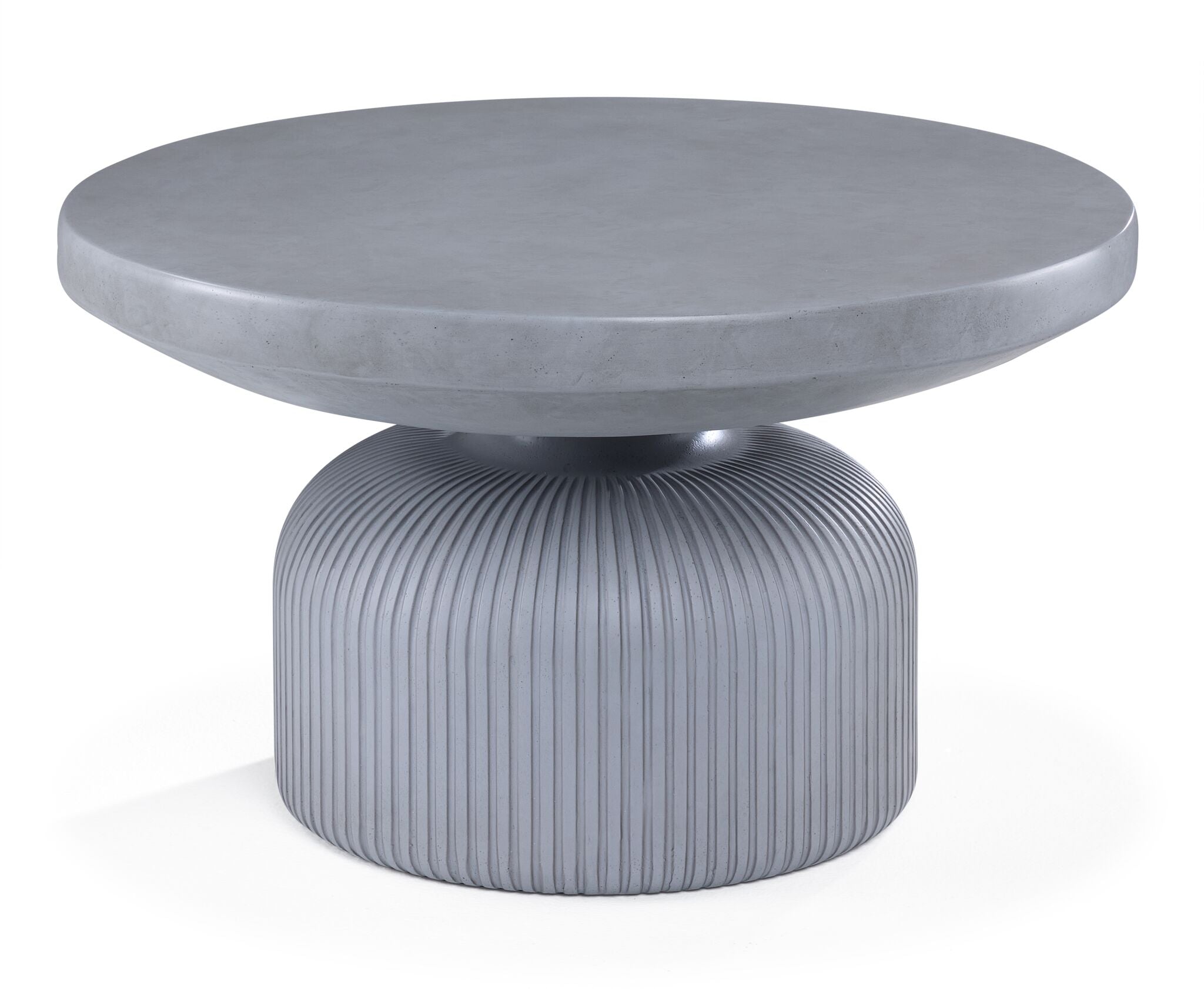 Crete Outdoor Concrete Coffee Table - Weathered Grey Finish | Durable & Stylish Patio Furniture for Backyard, Garden, or Poolside Relaxation