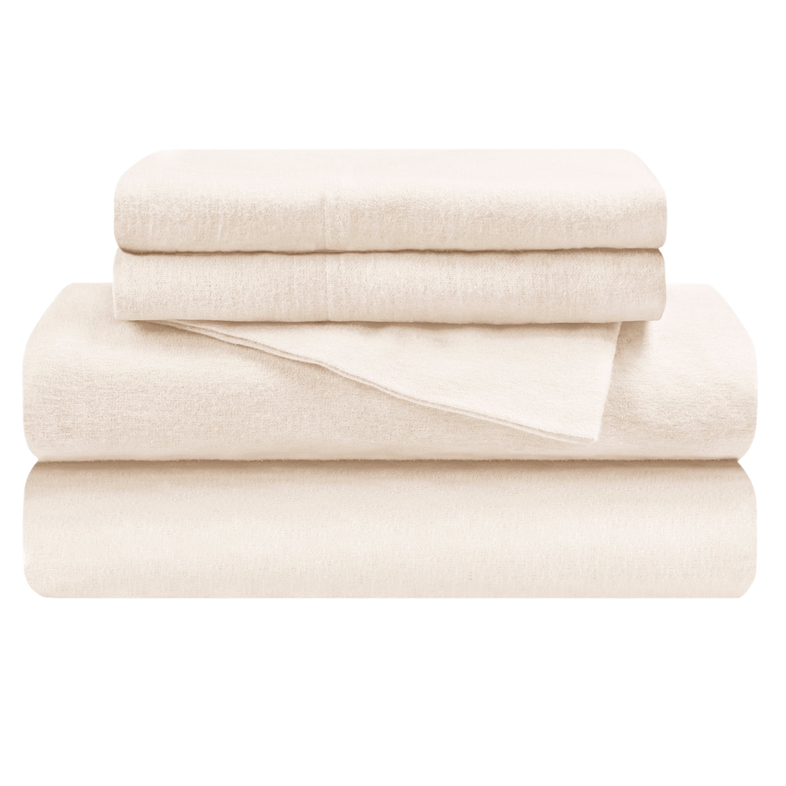 Premium Flannel Cotton Bed Sheet Set - Deep Pocket, Modern Solid Design - Perfect for Cozy Winter Nights & Home Decor
