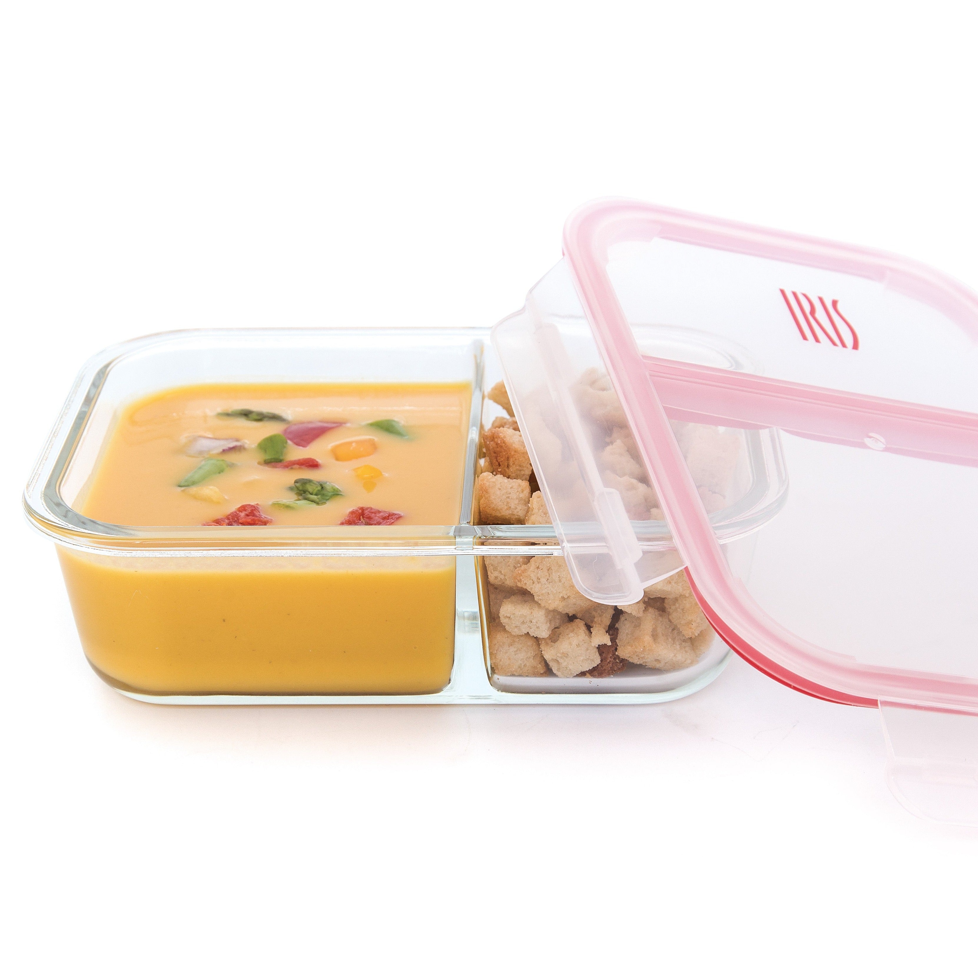 Premium Glass Food Storage Containers with Dividers - Airtight, BPA-Free, Various Sizes (12oz to 64oz) - Perfect for Meal Prep, Leftovers & Pantry Organization