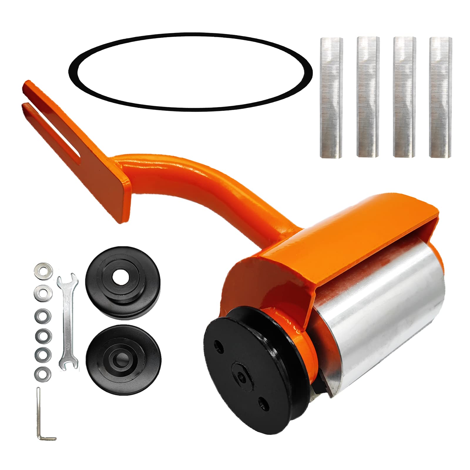 LAJIAOZ Orange Log Peeler - Professional Log Debarking Tool for Husqvarna & STIHL Chainsaws | Chainsaw Debarker Attachment for Log Builders, Sawmills & DIY Home Projects | Perfect for Woodworking, Timber Processing & Cabin Building